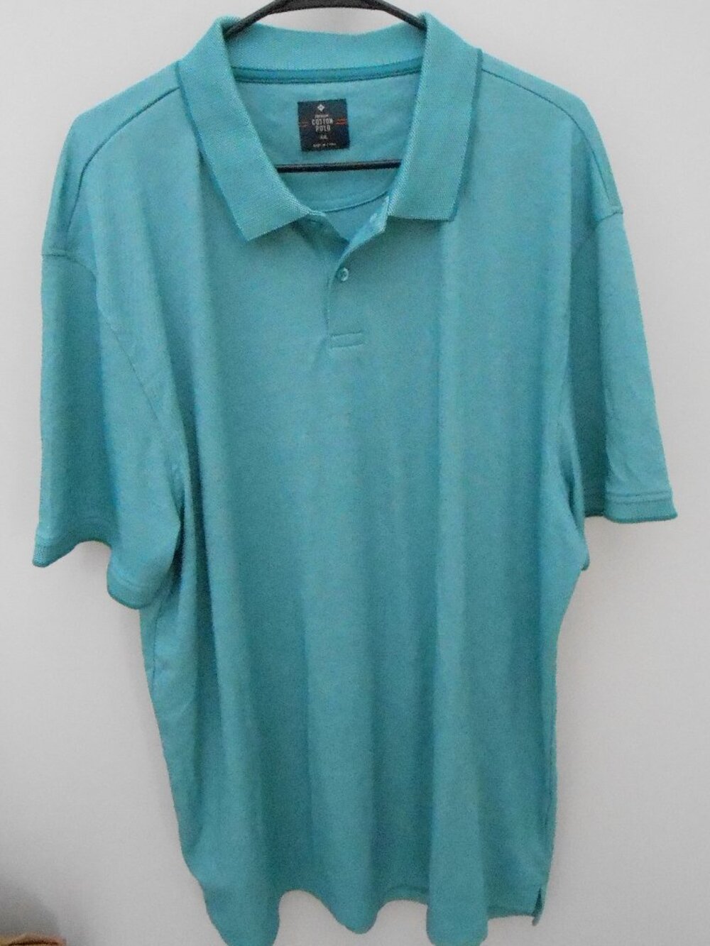 Members Mark Men's Jade Colored Short Sleeve Collared Golf Tennis Polo Shirt-XXL